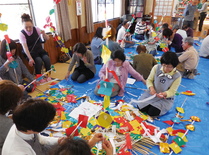 各馬元での「花串つくり」